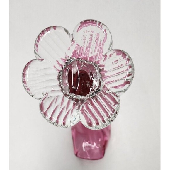 Rossi Glass Hand-Blown Vase Canadian Cranberry Collection Scalloped Edge - Picture 6 of 6